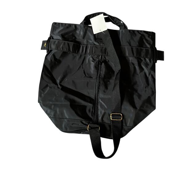 Black Nylon Travel Backpack NWT • Lightweight Adjustable Strap • Unisex Day/Trip - Picture 8 of 8